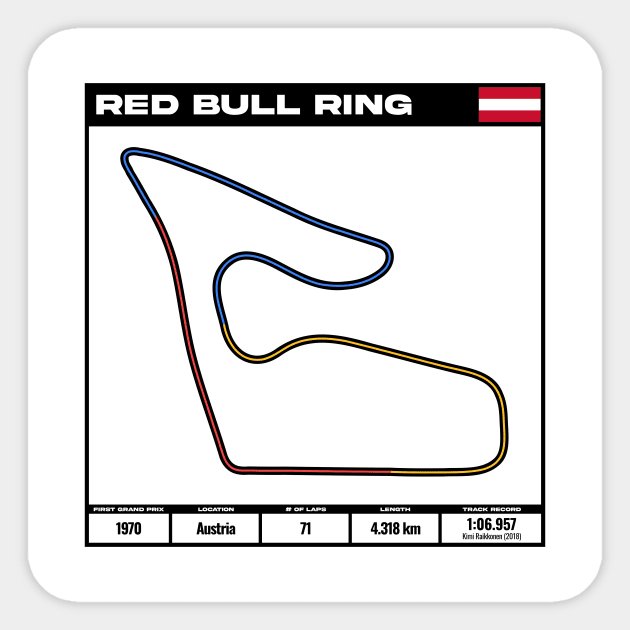 formula one circuit red bull ring - formula one track - formula 1 track T-Shirt Hoodie T-Shirt Sticker by digidashdigital